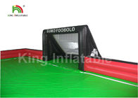 بازی های ورزشی قابل حمل بادی قرمز سبز / 25 * 10 متری فوتبال بادی قابل انعطاف