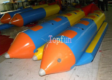 طول عمر بادی ماهی شناور / موز آب سورتمه بافندگی قایق 8 کرسی / Pvc بادی قایق بادبانی