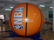 زمین بازی Inflatable Advertising Balloons شکل بسکتبال با چاپ دیجیتال