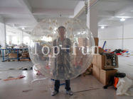 PVC / TPU تارپول بدن بادی Zorbing حباب توپ، توپ انسان انلاین برای زمین بازی