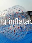 1.0 میلی متر PVC / TPU توربوشار غلتکی استوانه شفاف اسباب بازی آب برای پارک آب