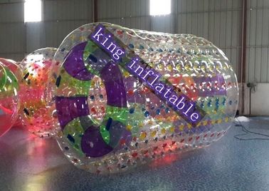 1.0 میلیمتر PVC / TPU اسباب بازی آب بادی 2.8 متری طول 2.4 متر قطر شفاف آب غلتک