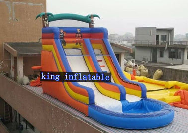 توری پلاستیکی PVC 8 ​​* 4.5 میلیمتر آب اسلاید بادی با استخر برای کودکان و نوجوانان