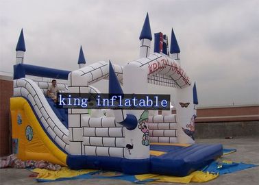 پارک بادی پارک اسلاید تندرستی Castle White Children Kids Bouncy House Slide