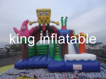 Spong Bob Inflatable پریدن قلعه تجاری Bouncers بادی با کارتون
