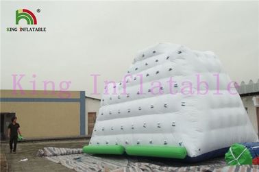 0.9mm PVC تارپولین سفید / سبز Inflatable آب اسباب بازی غارنوردی یخچال برای پارک آب