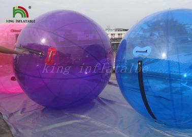 بنفش / آبی بزرگ 1.0mm PVC پیاده روی بادوام در توپ آب قطر 2m برای استخر یا دریاچه