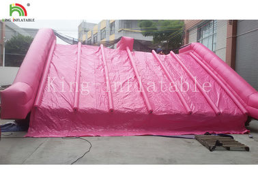 اسلاید آب بادی گلدان پی وی سی پی وی سی PVC 0.55 Mm برای کودکان صورتی رنگ سفارشی