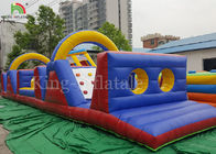 CE 12 * 3 متر زمین بازی در فضای باز آبی بازی های ورزشی دوره مانع تورم برای بزرگسالان