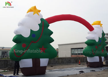 محصولات تبلیغاتی بادی EN14960 11 * 5 m Blow Up Christmas Christmas Arches Santa