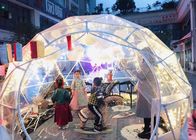 چادر کمپینگ حباب حباب چادر گنبد ژئودزیک 4 متر شفاف در فضای باز با نمای لوله های فولادی ستاره ها