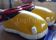 کفش های پلاستیکی زرد PVC برای مسابقه پیاده روی جالب فوتبال بادی قابل انعطاف
