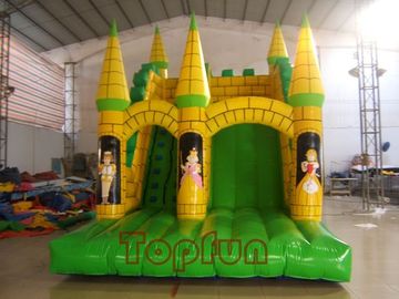 قلعه پریدن بادی طلایی ذرت، اسلاید قلاب 0.55mm PVC تزیینی زیبا