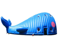 چادر بادی نهنگ کارتونی آبی غول پیکر برای تبلیغات