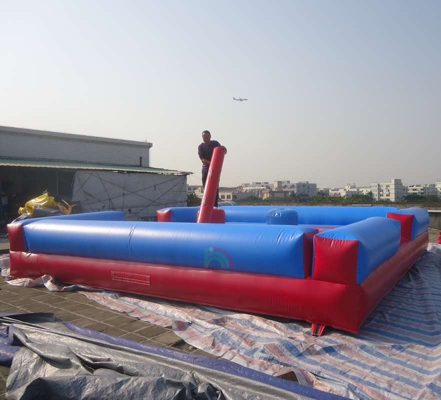 ارتفاعی کیفیت PVC بازنای جوستینگ پرتابی میدان مبارزه گلادیاتور کودکان با چوب شامل پارک های ترمپولین است