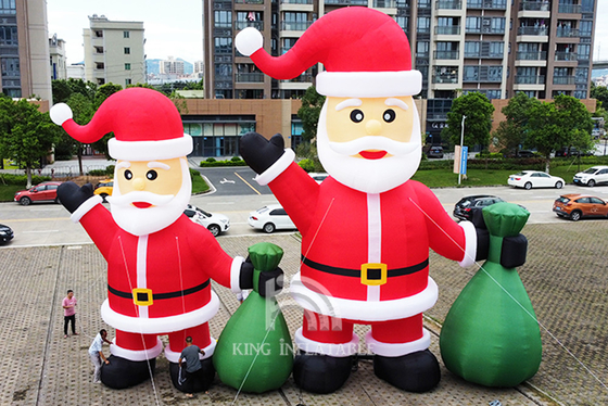 بابا نوئل بادی 20 فوت 26 فوت 33 فوت بالا تزئینات کریسمس Blow Up Santa