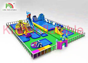 پارک اسلاید آب بادی Inflatable Custom Outdoor برای مرکز بازی